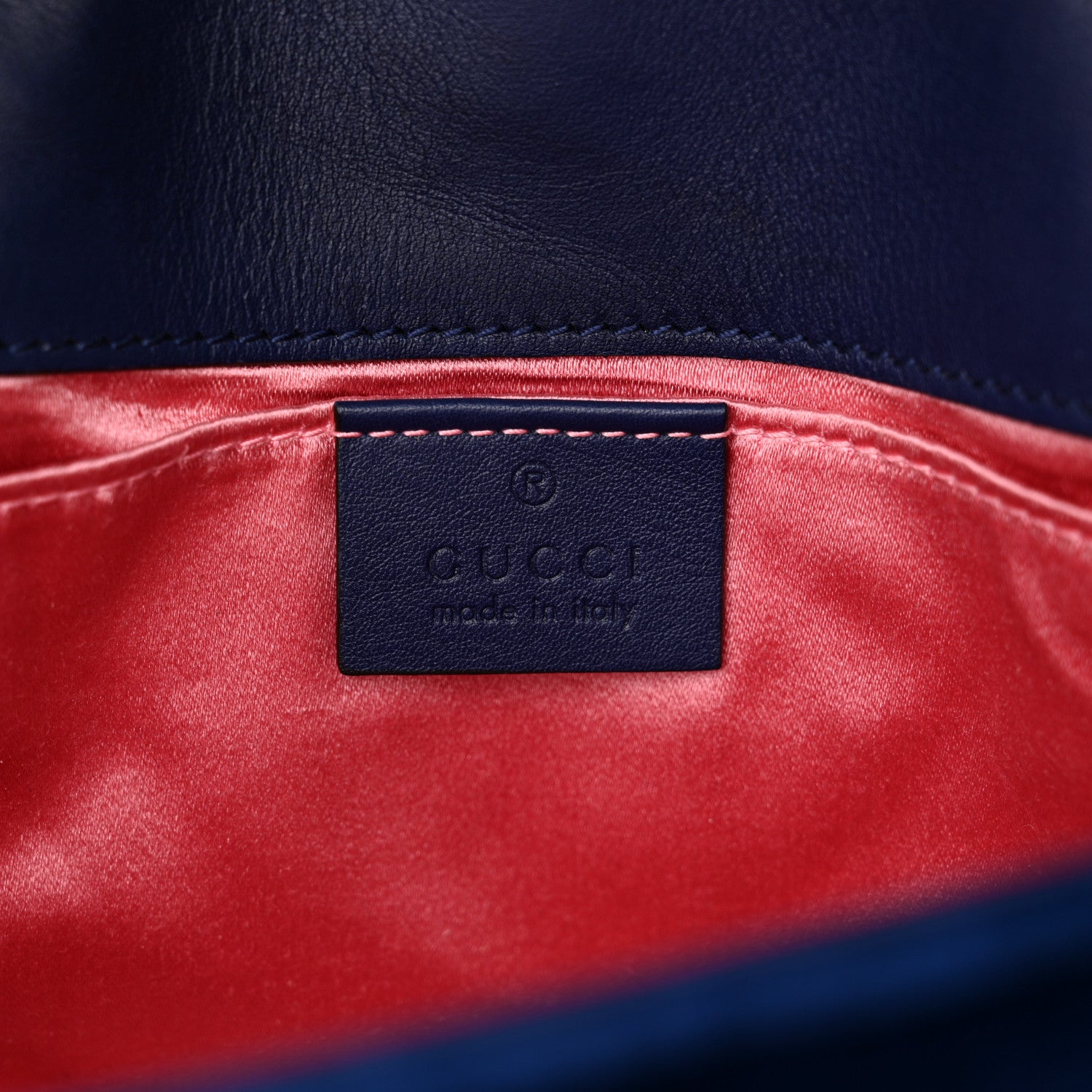 Gucci Velvet Matelasse Embroidered Mini GG Marmont Shoulder Bag Cobalt Blue 6 of 13