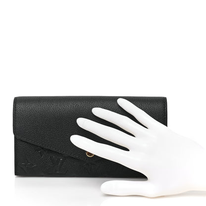 Louis Vuitton Empreinte Sarah Wallet NM Black 2 of 8