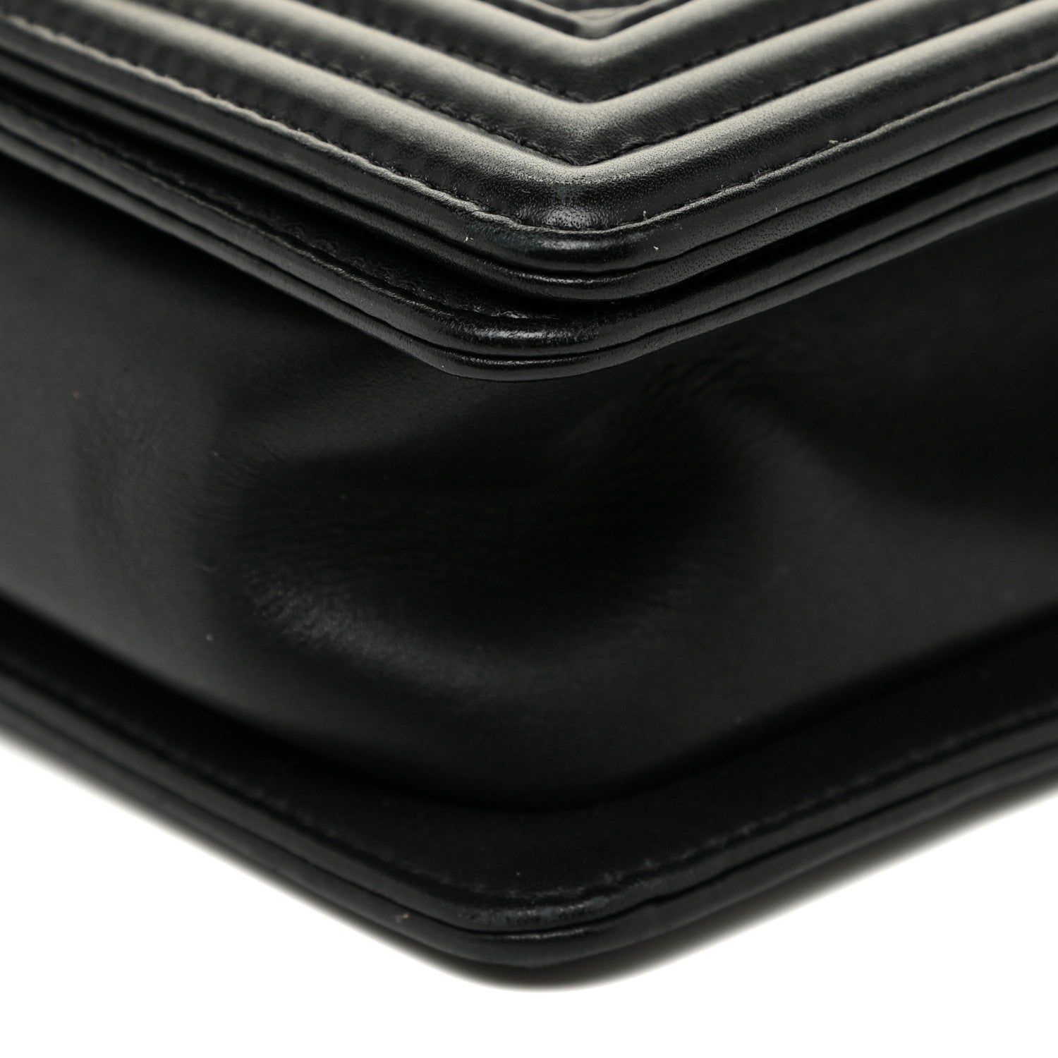 Chanel Calfskin Chevron Quilted Small Boy Flap Black 10 of 14
