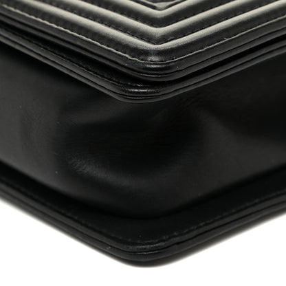 Chanel Calfskin Chevron Quilted Small Boy Flap Black 10 of 14