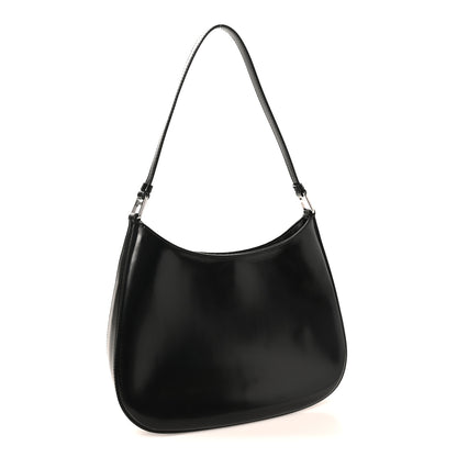 Prada Spazzolato Cleo Shoulder Bag Black 3 of 9