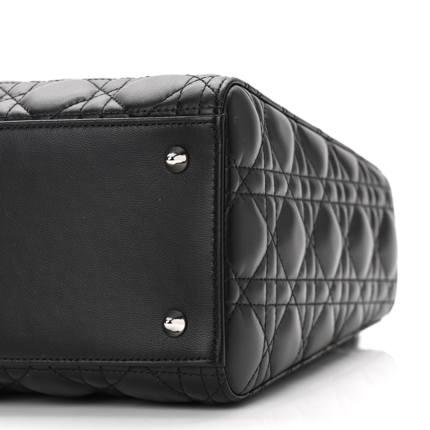 Lambskin Cannage Medium Lady Dior Black