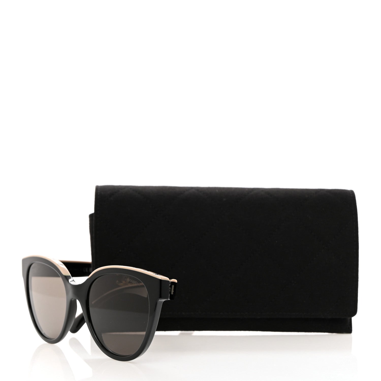 Chanel Acetate CC Butterfly Sunglasses 5414 Black Beige 8 of 8