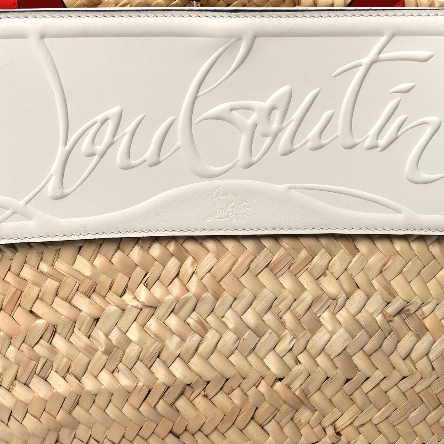 Woven Straw Loubishore Tote Natural Snow