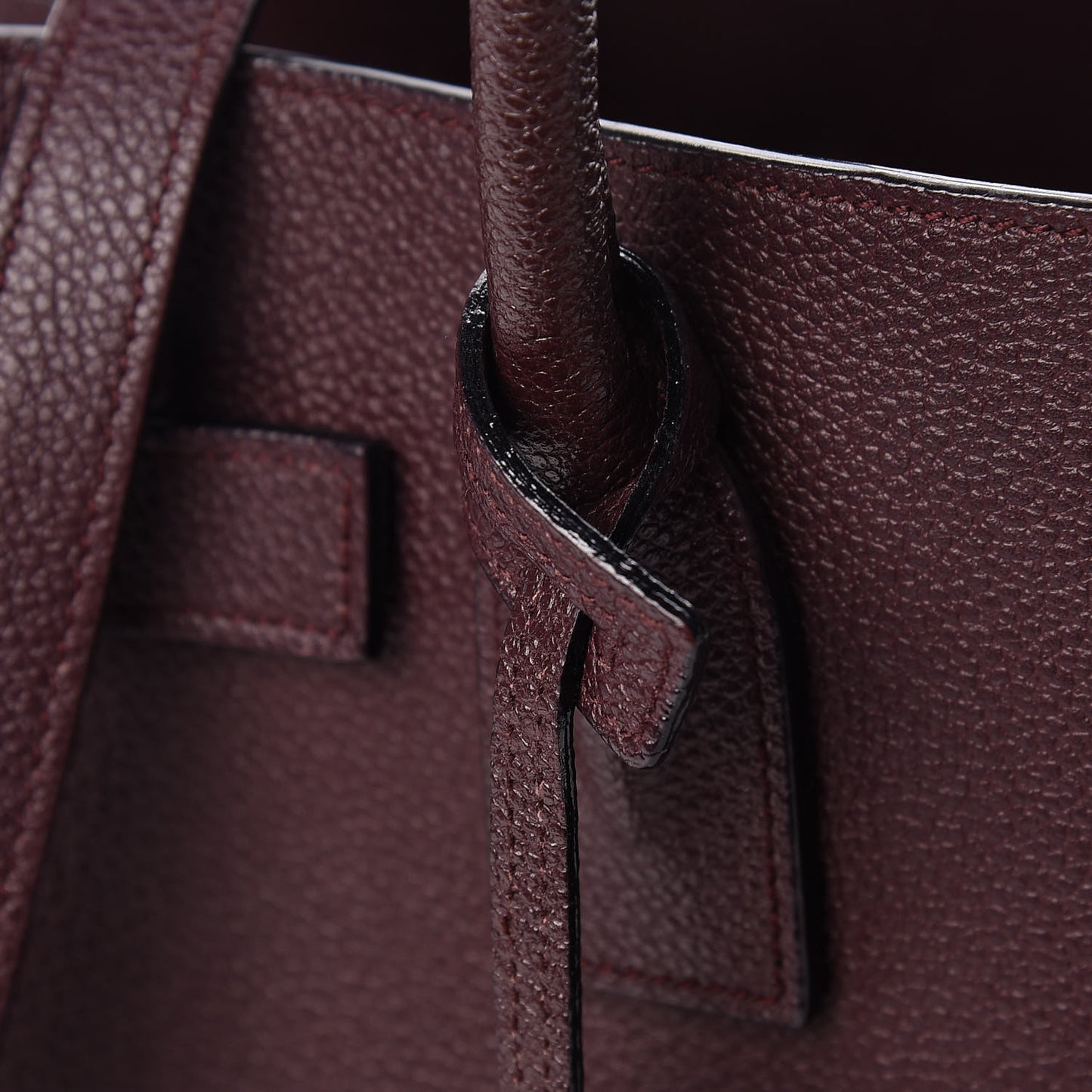 Grained Calfskin Baby Sac De Jour Amaranto