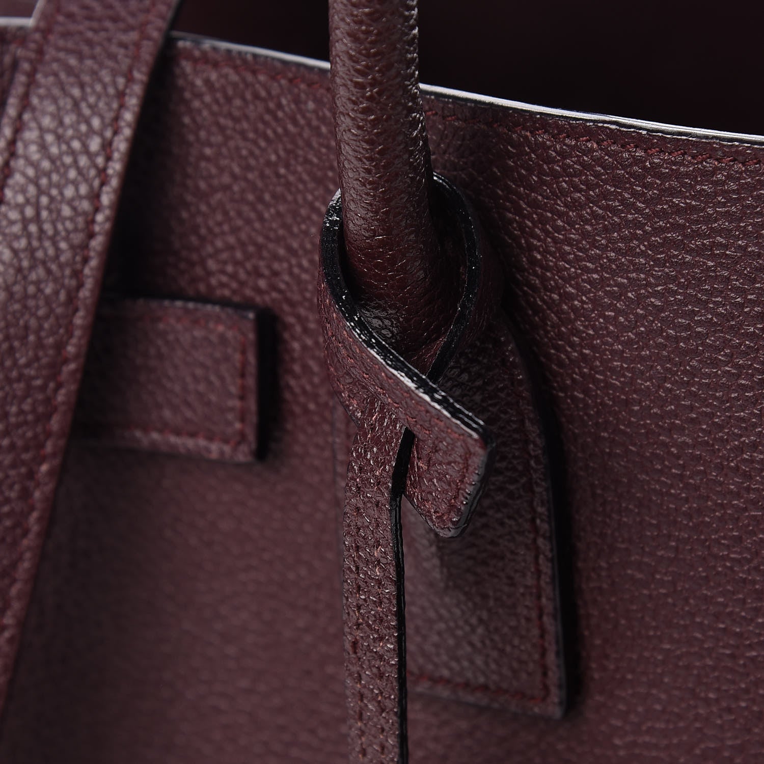 Saint Laurent Grained Calfskin Baby Sac De Jour Amaranto 11 of 12
