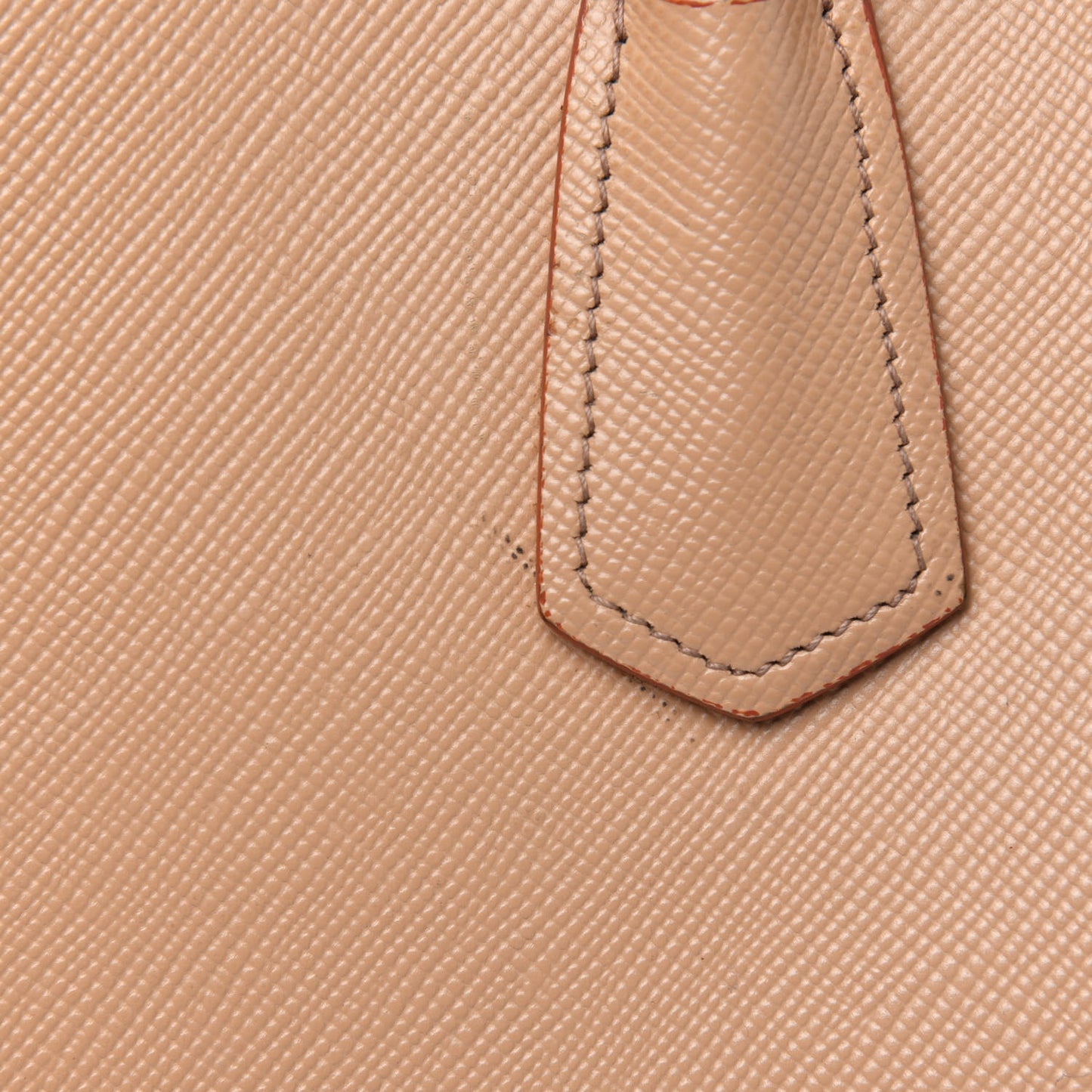 Saffiano Cuir Medium Double Bag Noisette Papaya