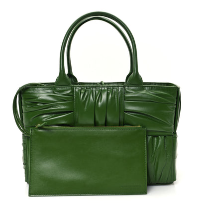 Bottega Veneta Foulard Intrecciato Pleated Medium Arco Tote Avocado 3 of 11