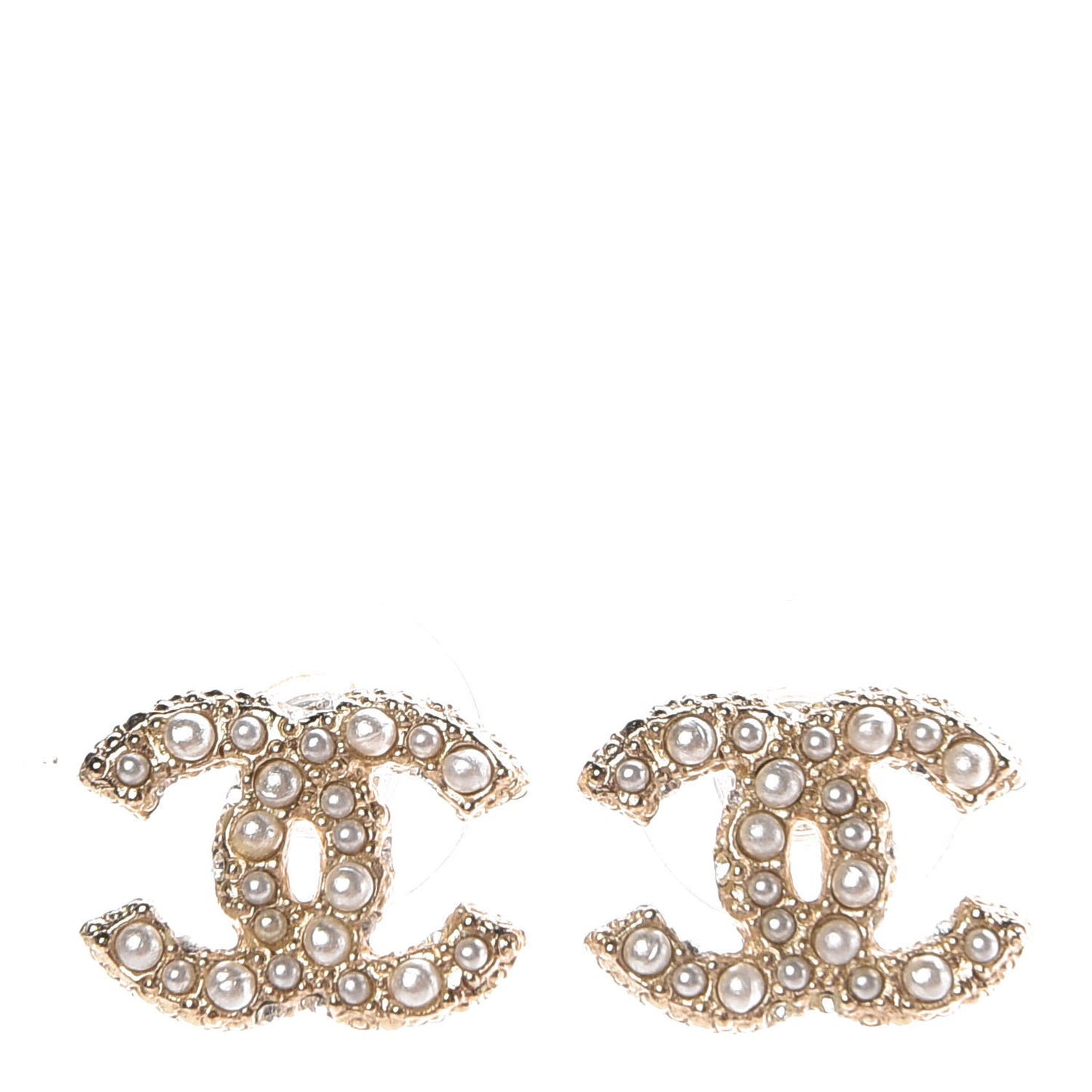 Pearl CC Earrings Light Gold