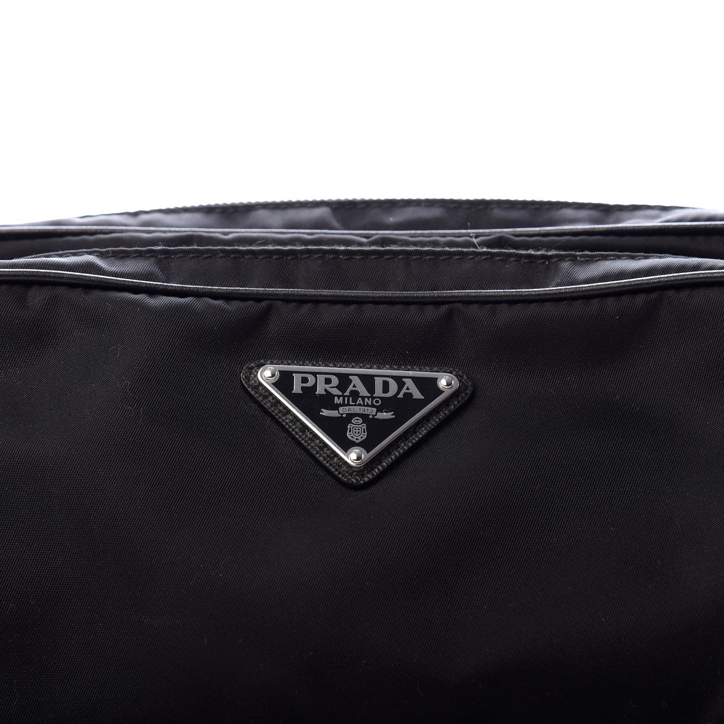 Tessuto Nylon Calfskin Studded Belt Bag Black