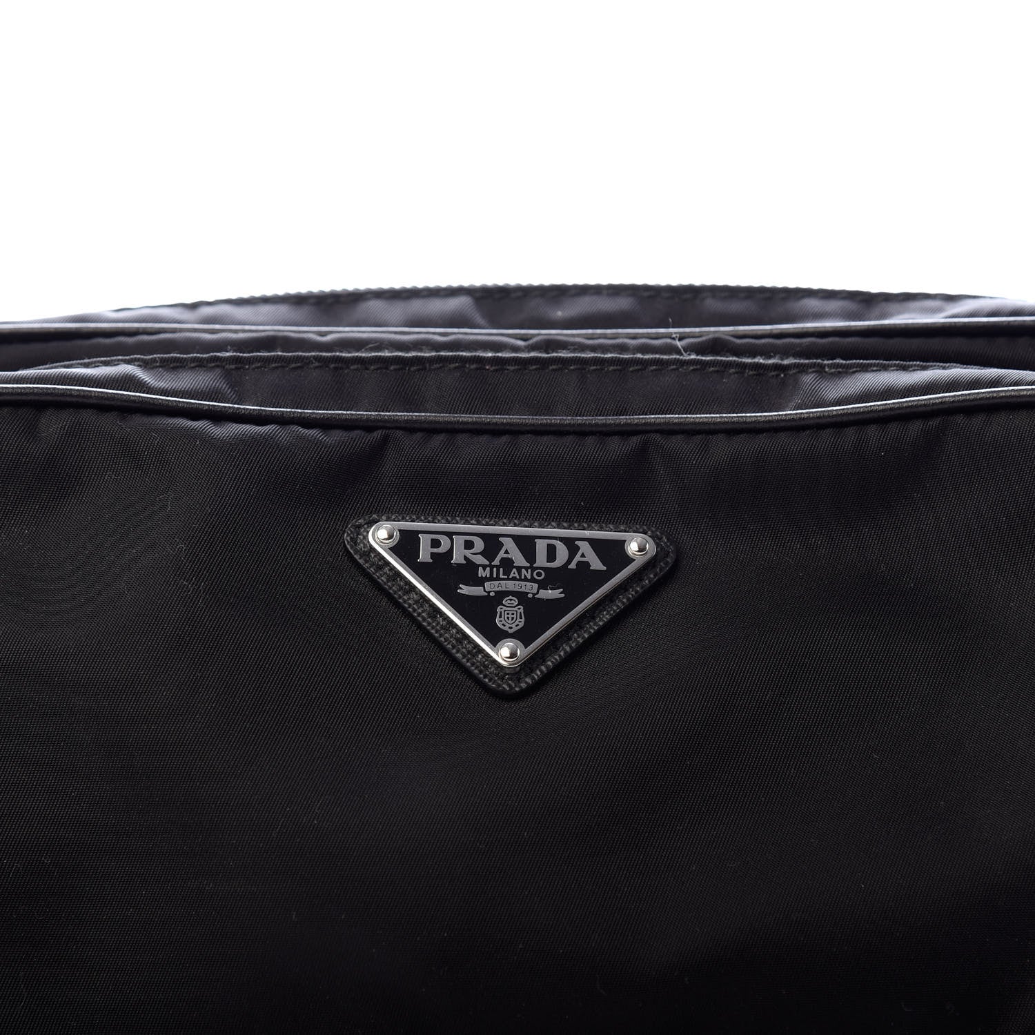 Prada Tessuto Nylon Calfskin Studded Belt Bag Black 9 of 9