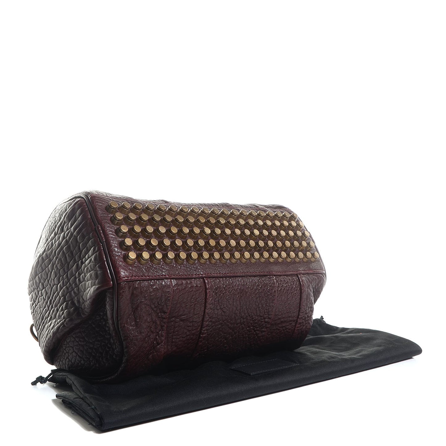 Pebbled Lambskin Rocco Beet Antique Brass Hardware