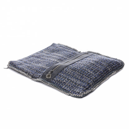 Stella McCartney Woven Boucle Fold Over Falabella Clutch Blue 5 of 9