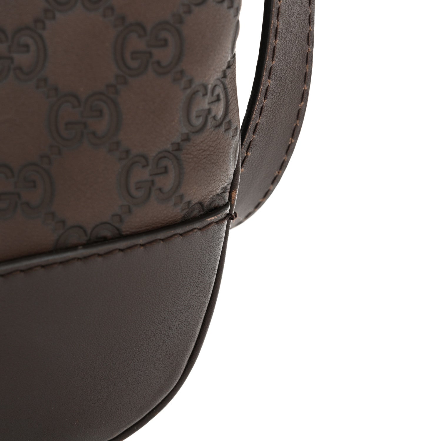 Gucci Guccissima Small Lovely Heart Messenger  Dark Brown 13 of 15