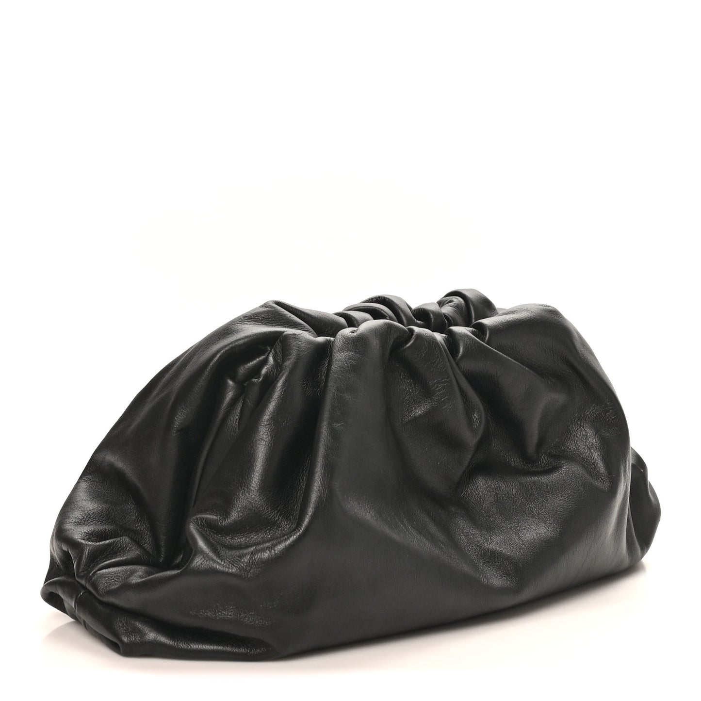 Smooth Butter Calf The Pouch Oversized Clutch Black