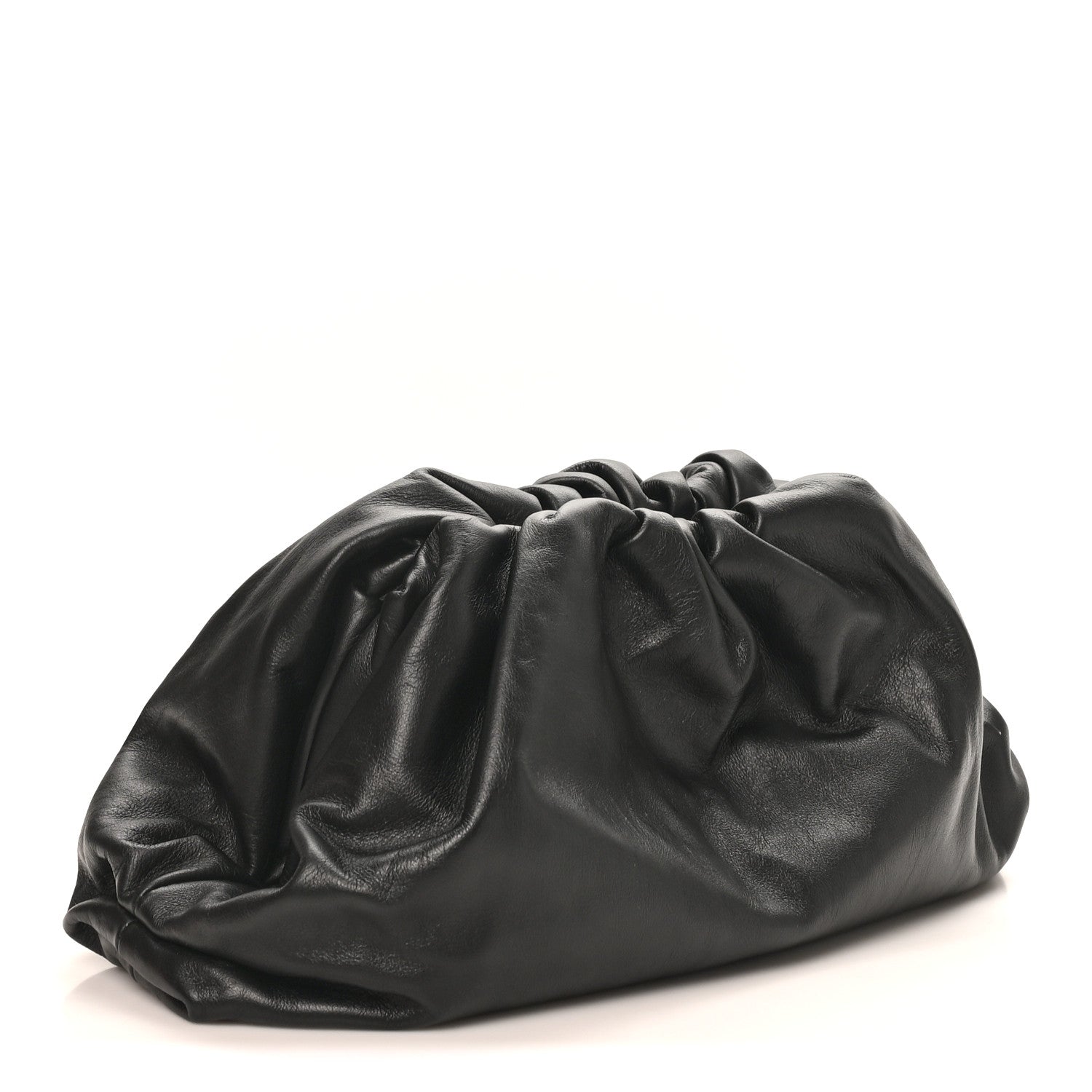 Bottega Veneta Smooth Butter Calf The Pouch Oversized Clutch Black 3 of 9