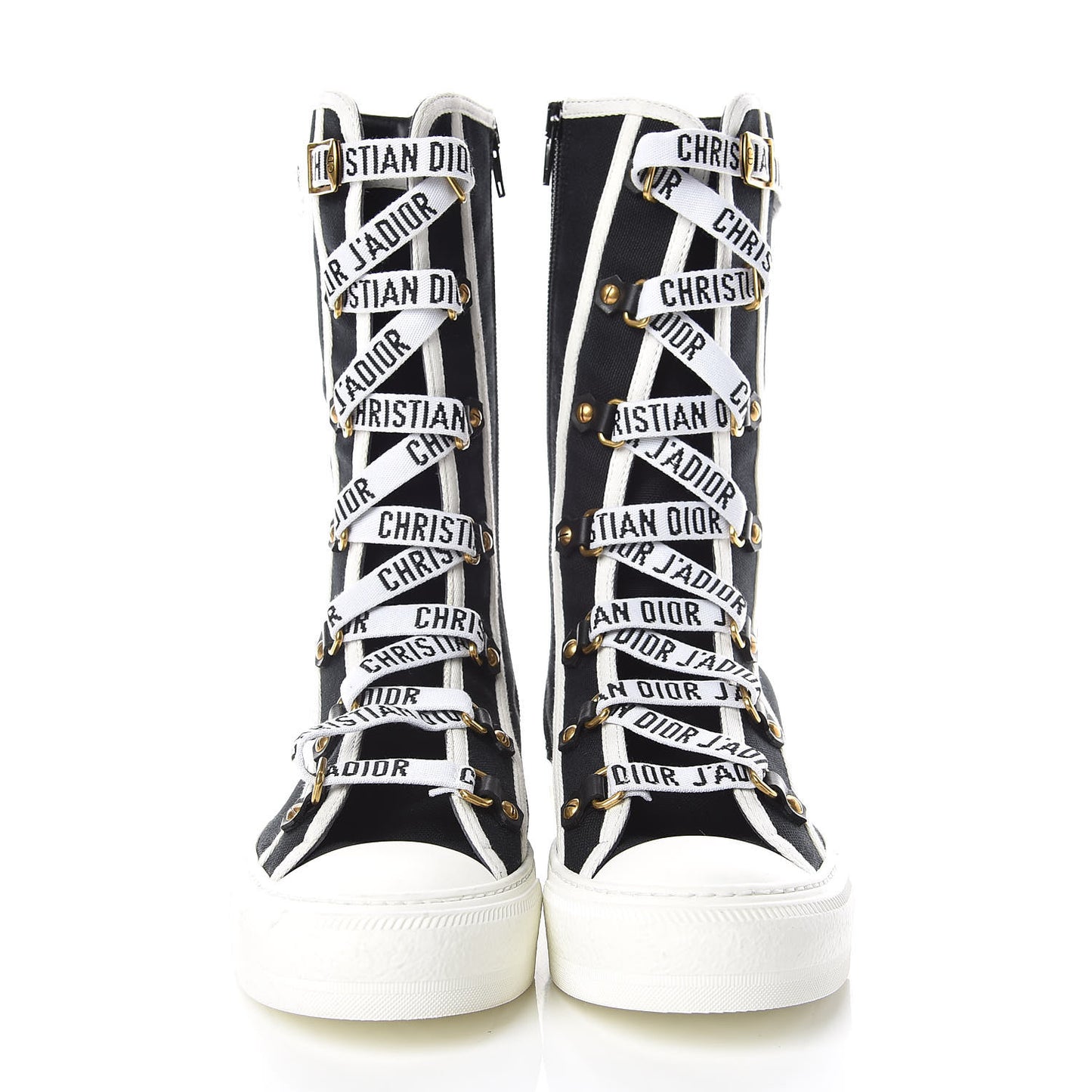 Canvas Walk'n Dior Sneakers Boots 36.5 Black White