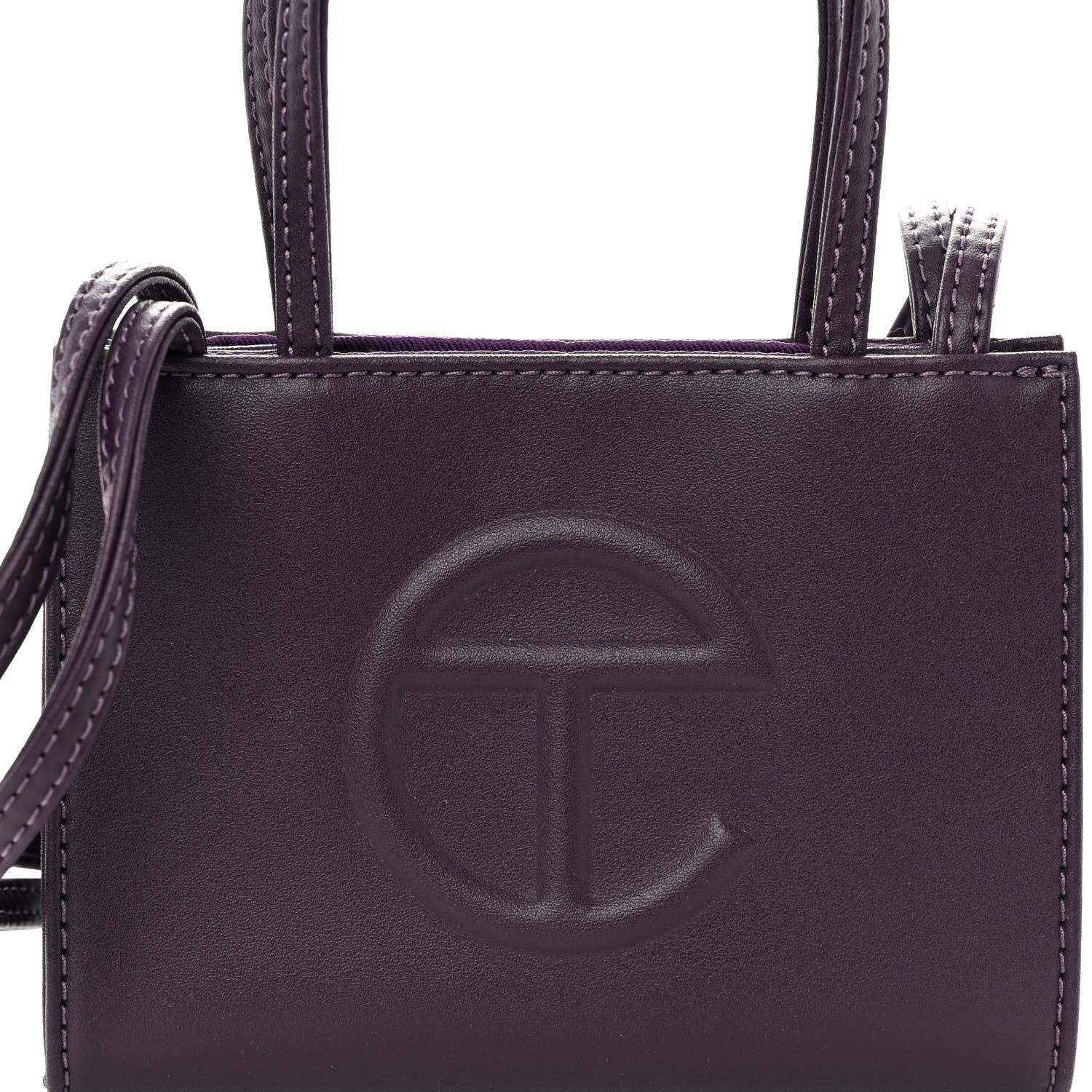 Telfar Vegan Leather Small Shopping Bag Eggplant 7 of 9