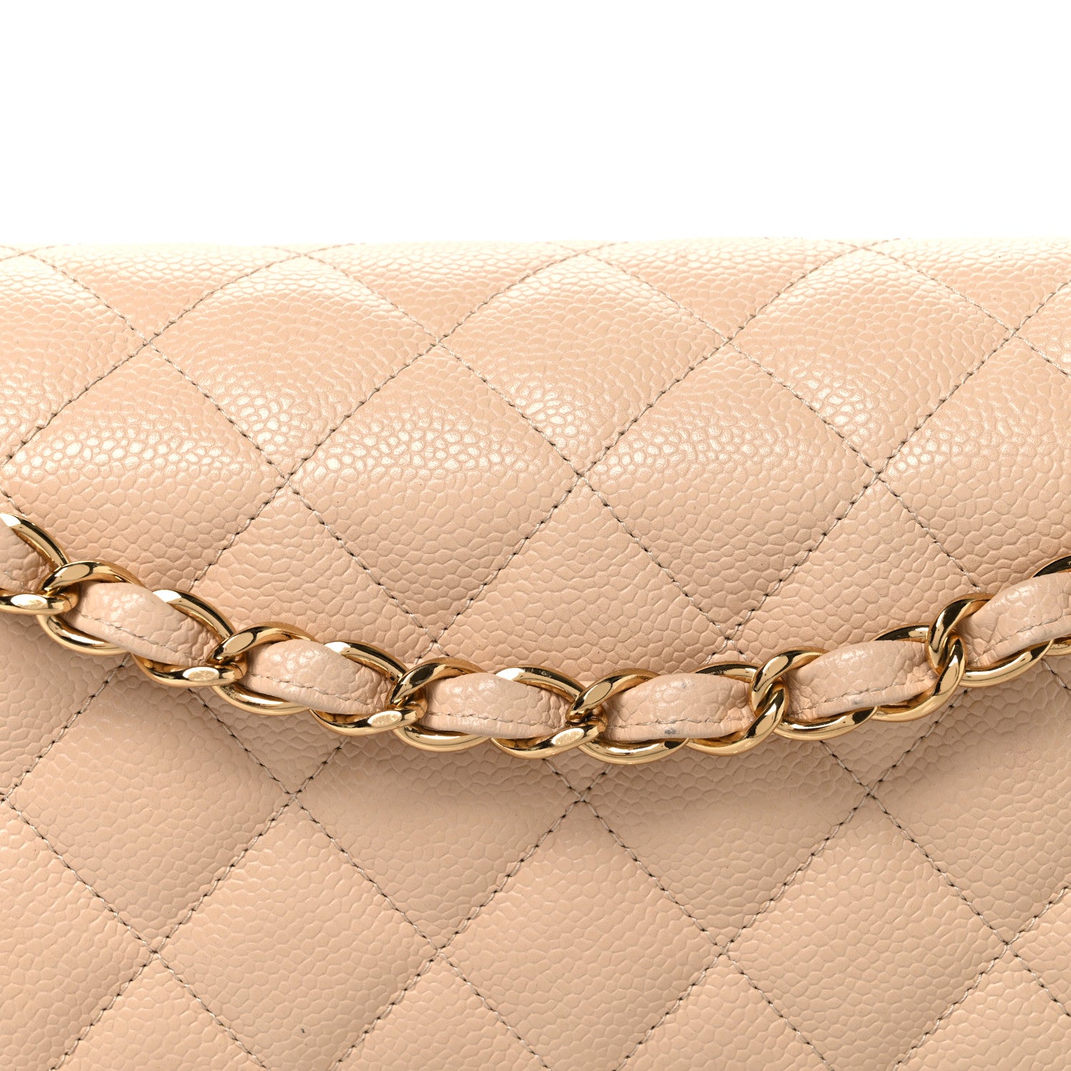 Chanel Caviar Quilted Jumbo Double Flap Beige 8 of 10