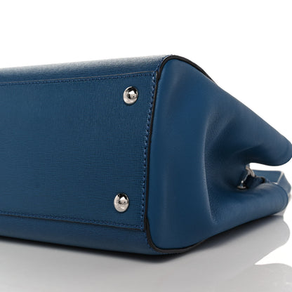 Fendi Vitello Elite Petite 2Jours Tote Blue Cobalto 10 of 10