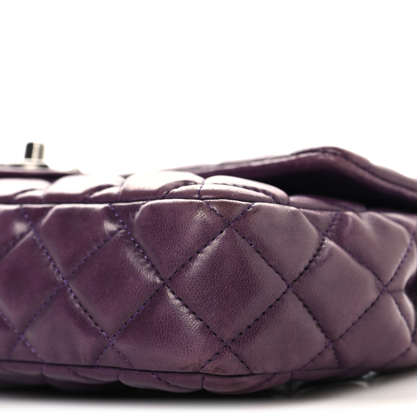 Lambskin East West Flap Purple
