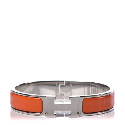 Hermes Enamel Narrow Clic Clac H Bracelet PM Orange 1 of 6