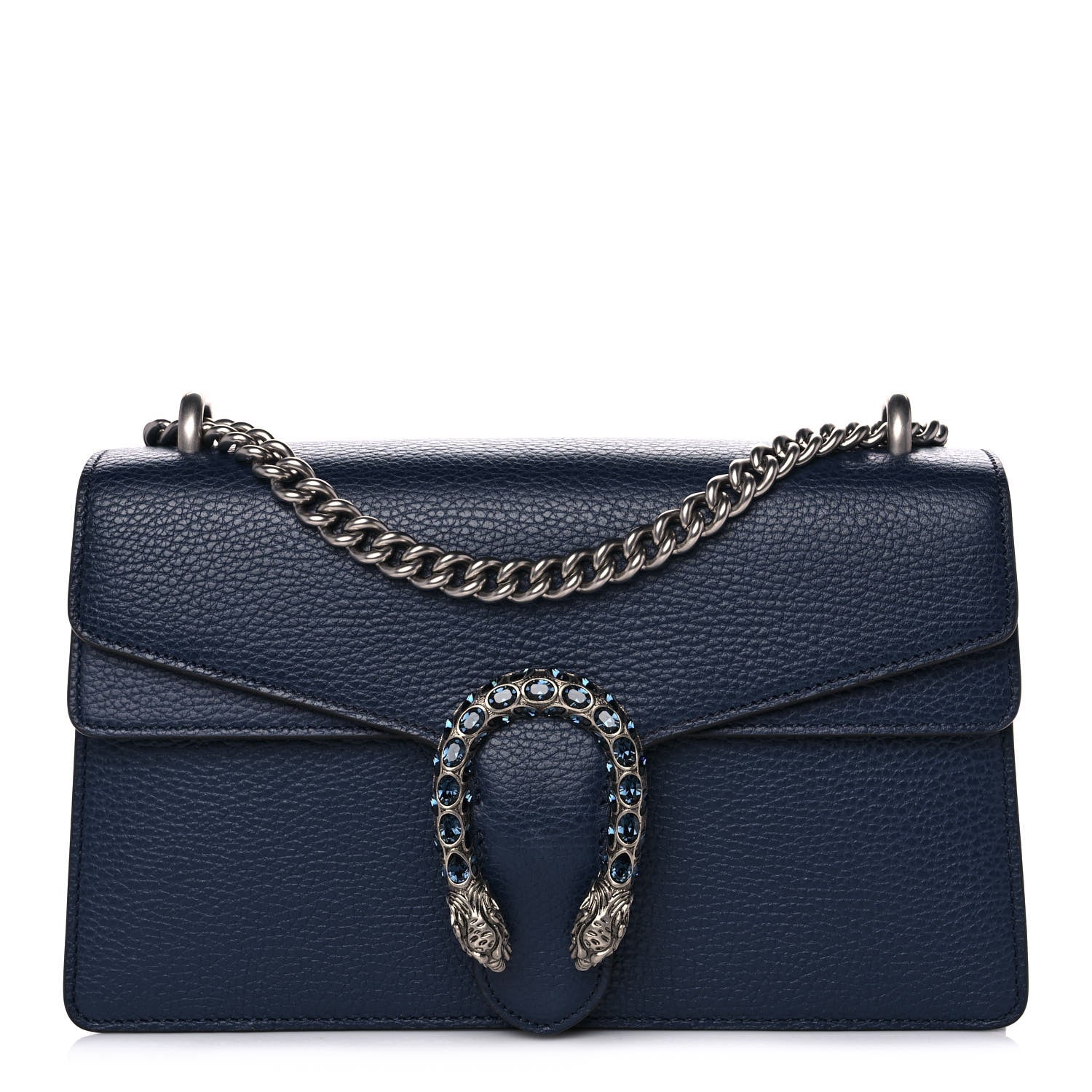 Gucci Dollar Calfskin Crystal Small Dionysus Shoulder Bag Blue Agata Montana Sapphire 1 of 13