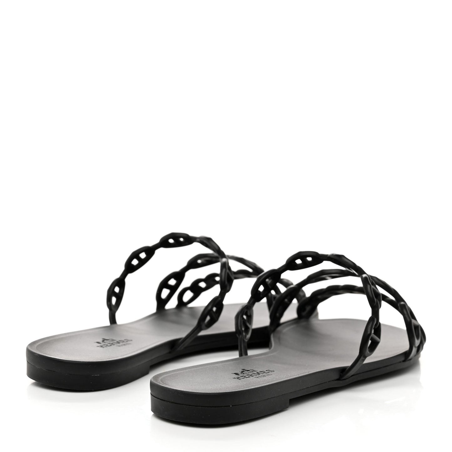 Rubber Chaine d'Ancre Rivage Sandals 35 Black