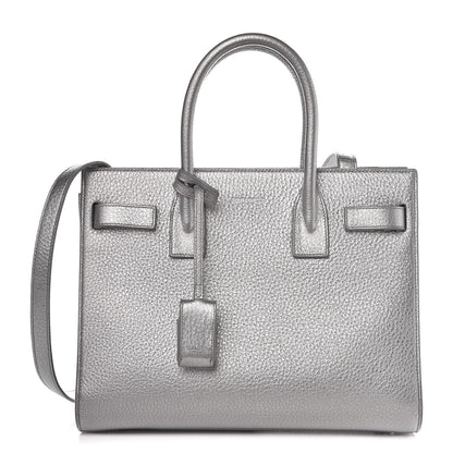 Saint Laurent Metallic Grained Calfskin Baby Sac De Jour Silver 1 of 9
