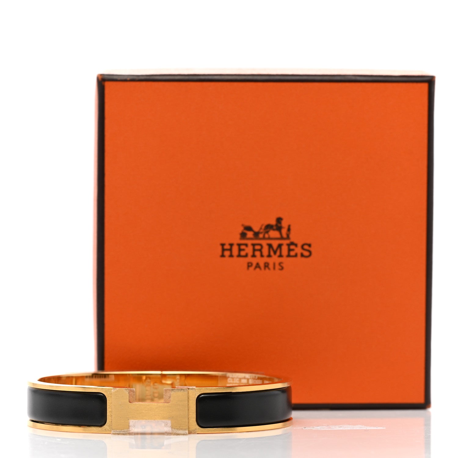 Hermes Enamel Narrow Clic Clac HH Bracelet T3 Black 5 of 5