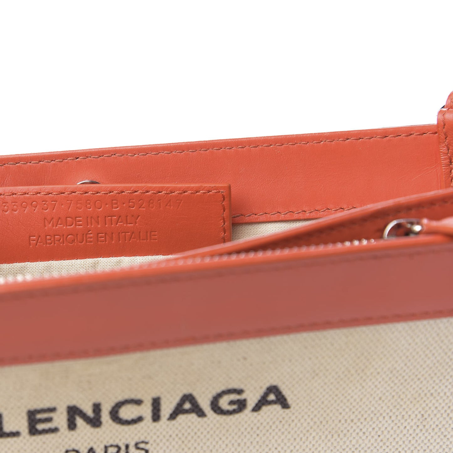 Cotton Canvas Pochette Crossbody Bag Orange
