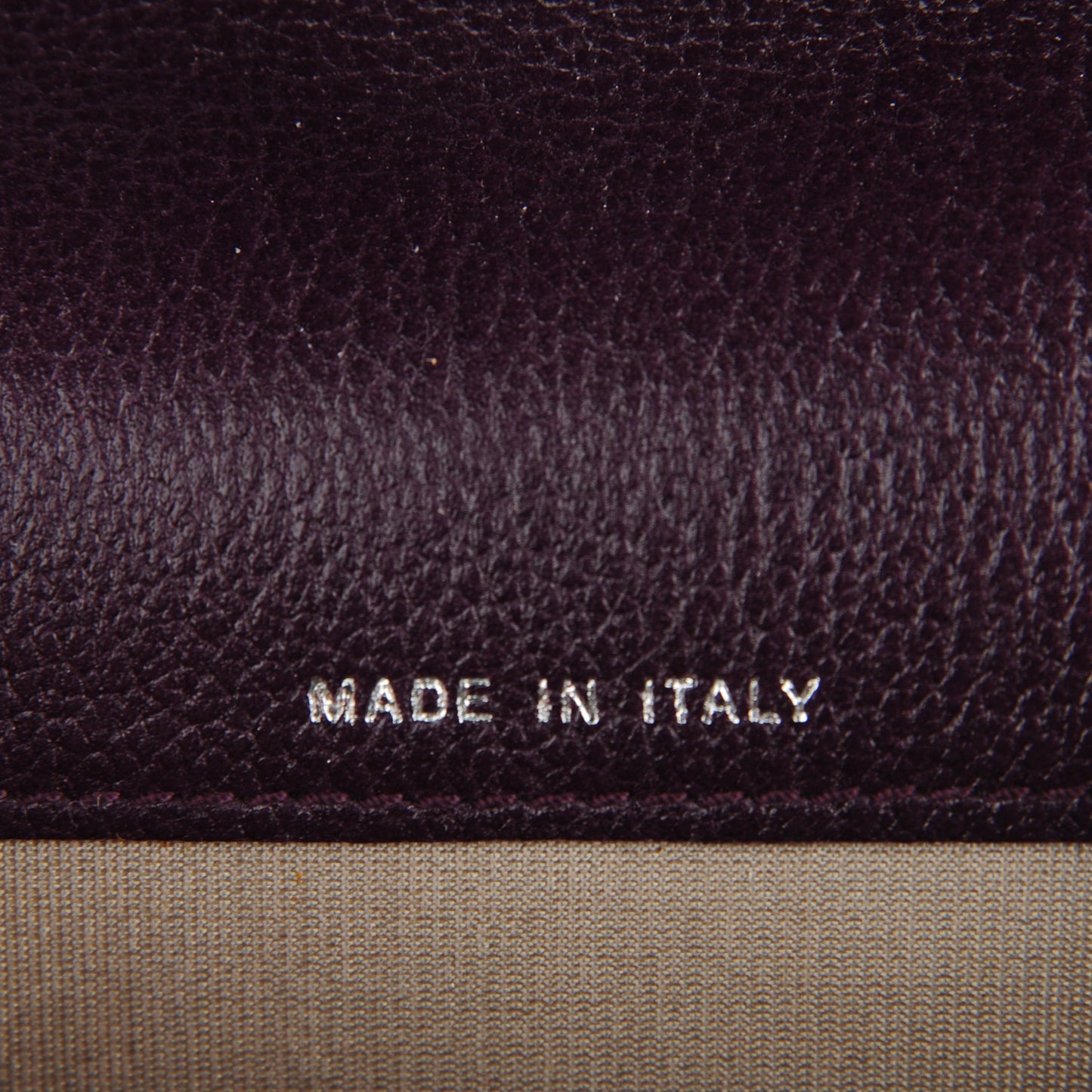 Goatskin Embossed Camellia Flap Card Holder Purple