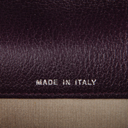 Chanel Goatskin Embossed Camellia Flap Card Holder Purple 7 of 8