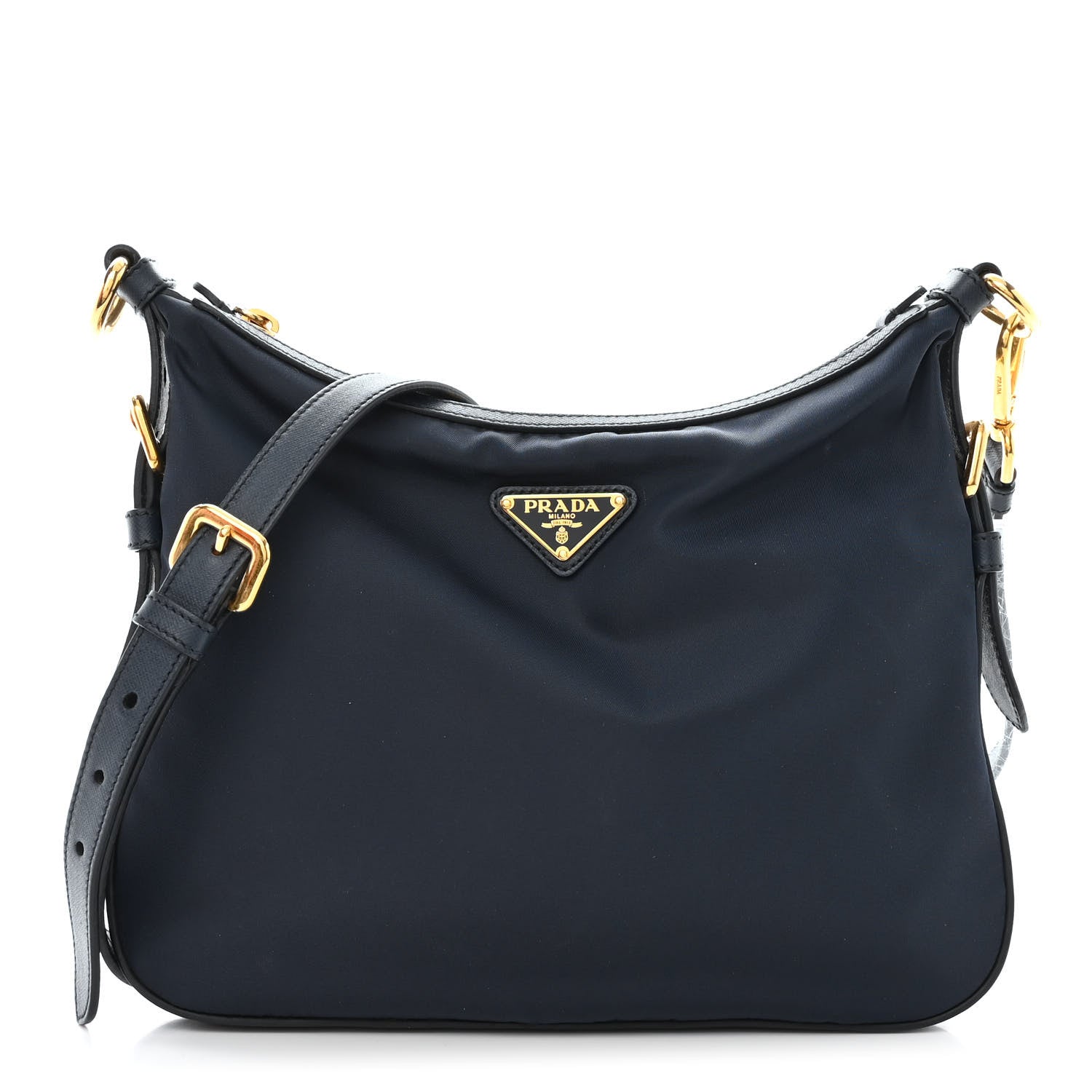 Prada Vela Nylon Saffiano Crossbody Navy 2 of 13