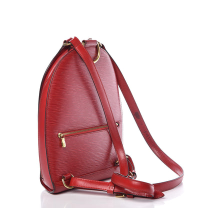 Louis Vuitton Epi Mabillon Backpack Castillan Red 3 of 15