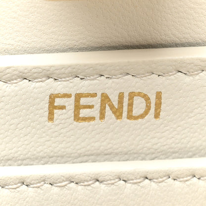 Fendi Shiny Nappa Petite Peekaboo I SEE U Satchel White 7 of 13