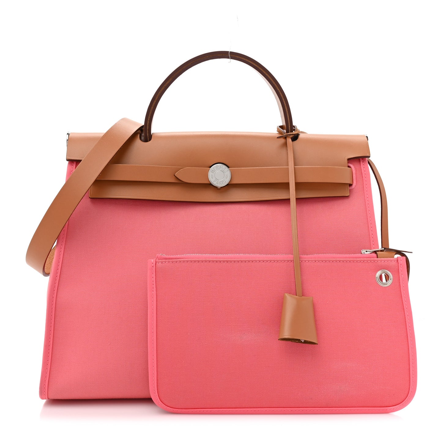 Vache Hunter Toile Herbag Zip 31 PM Rose Azalee Natural