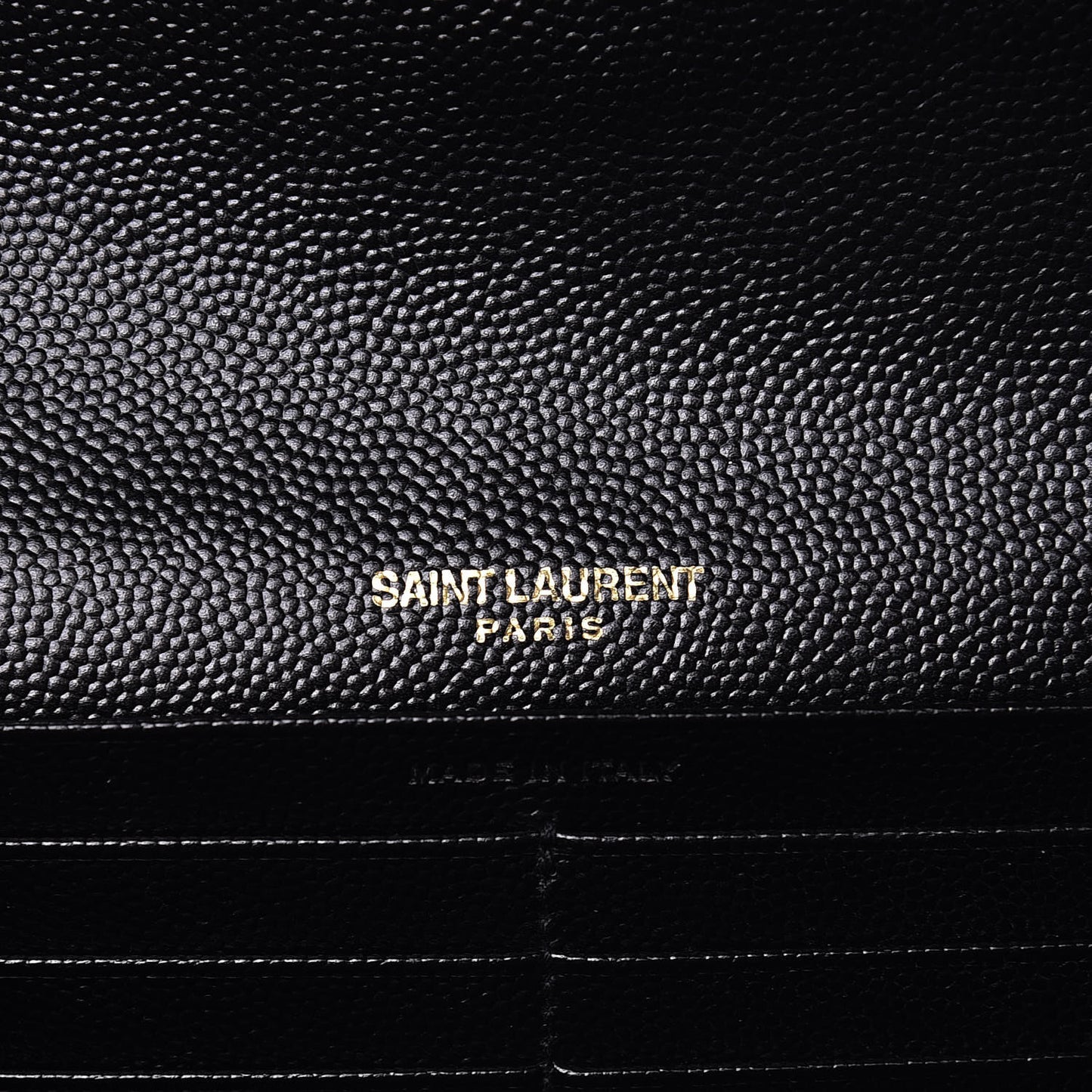 Grain De Poudre Matelasse Chevron Monogram Flap Wallet Black