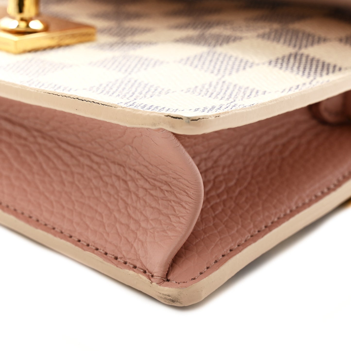 Damier Azur Croisette Chain Wallet Rose Ballerine