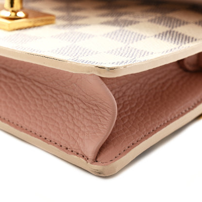 Louis Vuitton Damier Azur Croisette Chain Wallet Rose Ballerine 7 of 16