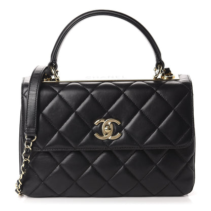 Chanel Lambskin Quilted Small Trendy CC Dual Handle Flap Bag Black 1 of 11