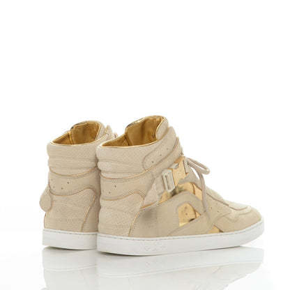 Louis Vuitton Suede Calfskin Slipstream Sneaker Boot 38.5 Ecru 4 of 6