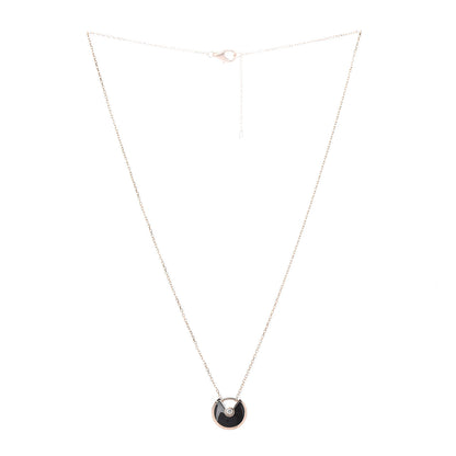 Cartier 18K Pink Gold Diamond Black Onyx XS Amulette de Cartier Pendant Necklace 3 of 7