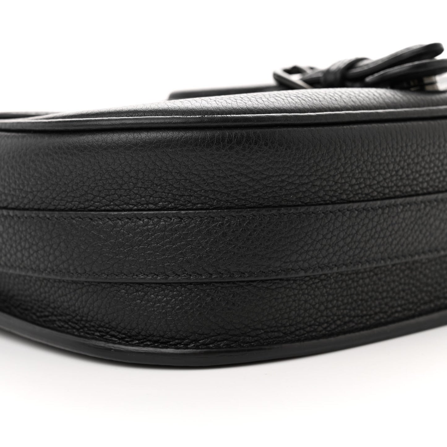 Grained Calfskin Medium Bobby Flap Black
