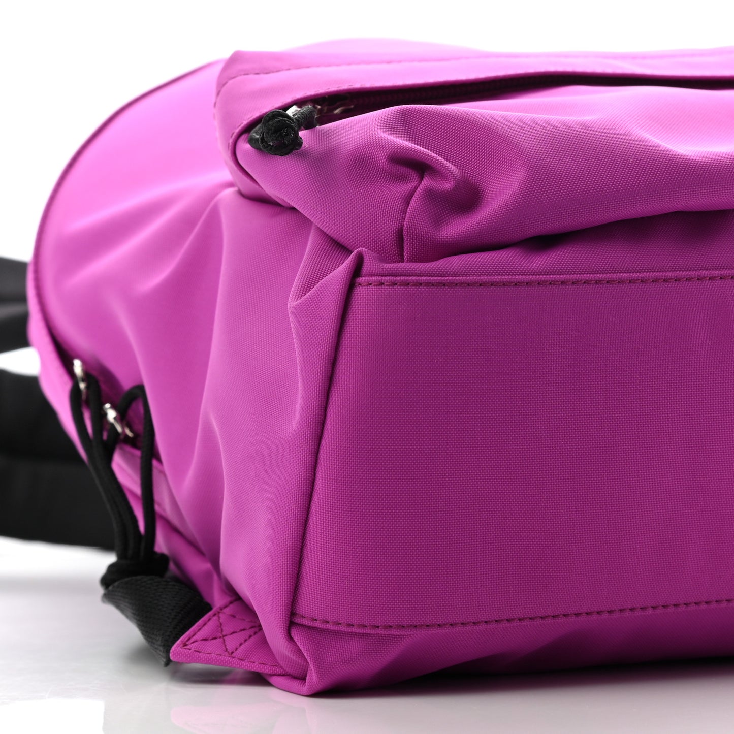 Sport Nylon Logo Embroidered S Wheel Backpack Fuchsia Black