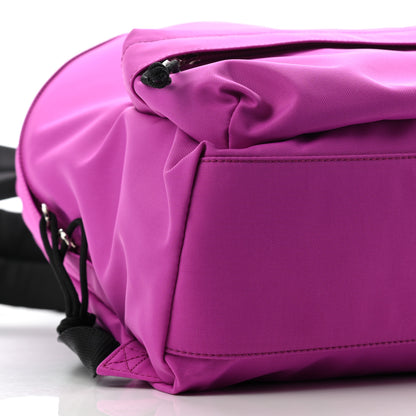 Balenciaga Sport Nylon Logo Embroidered S Wheel Backpack Fuchsia Black 7 of 8