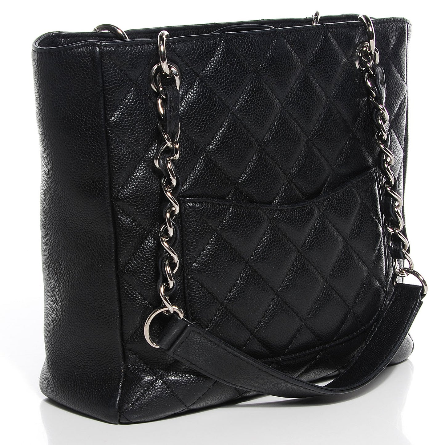 Caviar Petit Shopping Tote PST Black