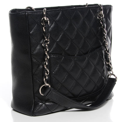 Chanel Caviar Petit Shopping Tote PST Black 3 of 7