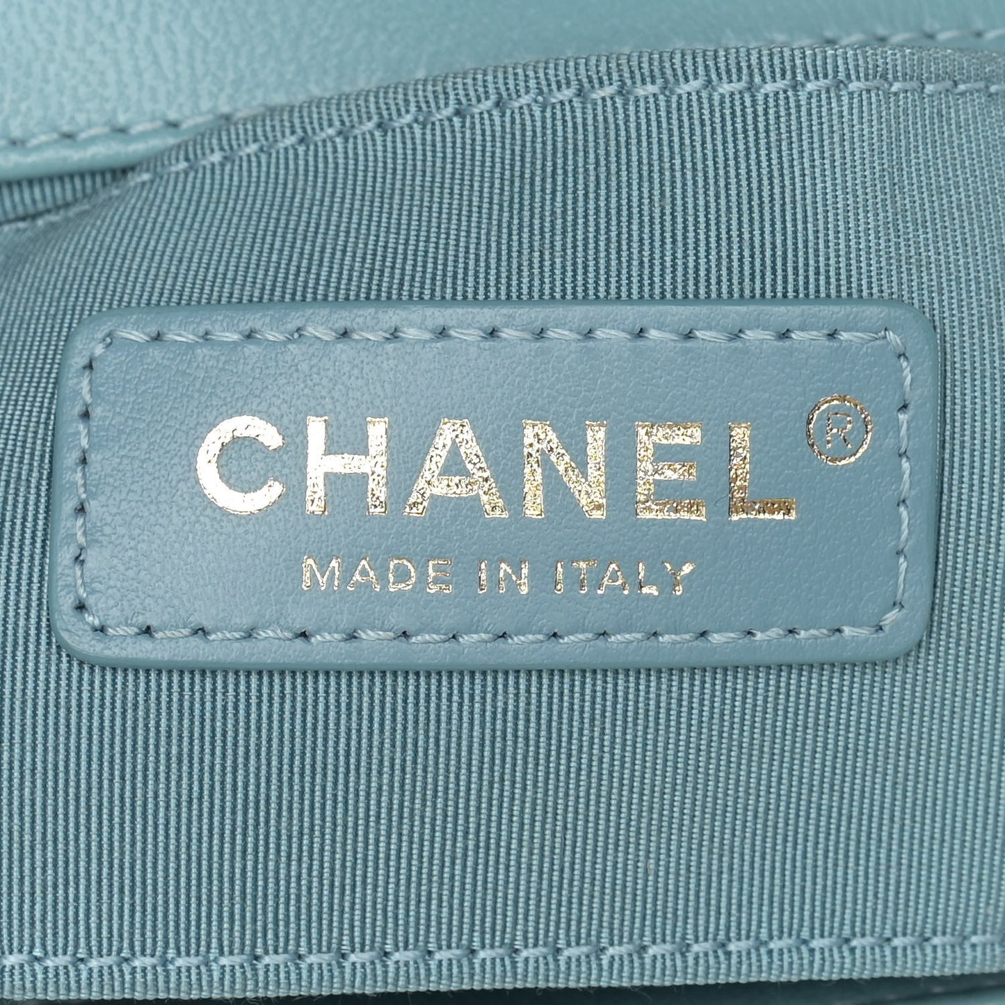 Lambskin Chevron Quilted Gold Top Handle Flap Bag Blue