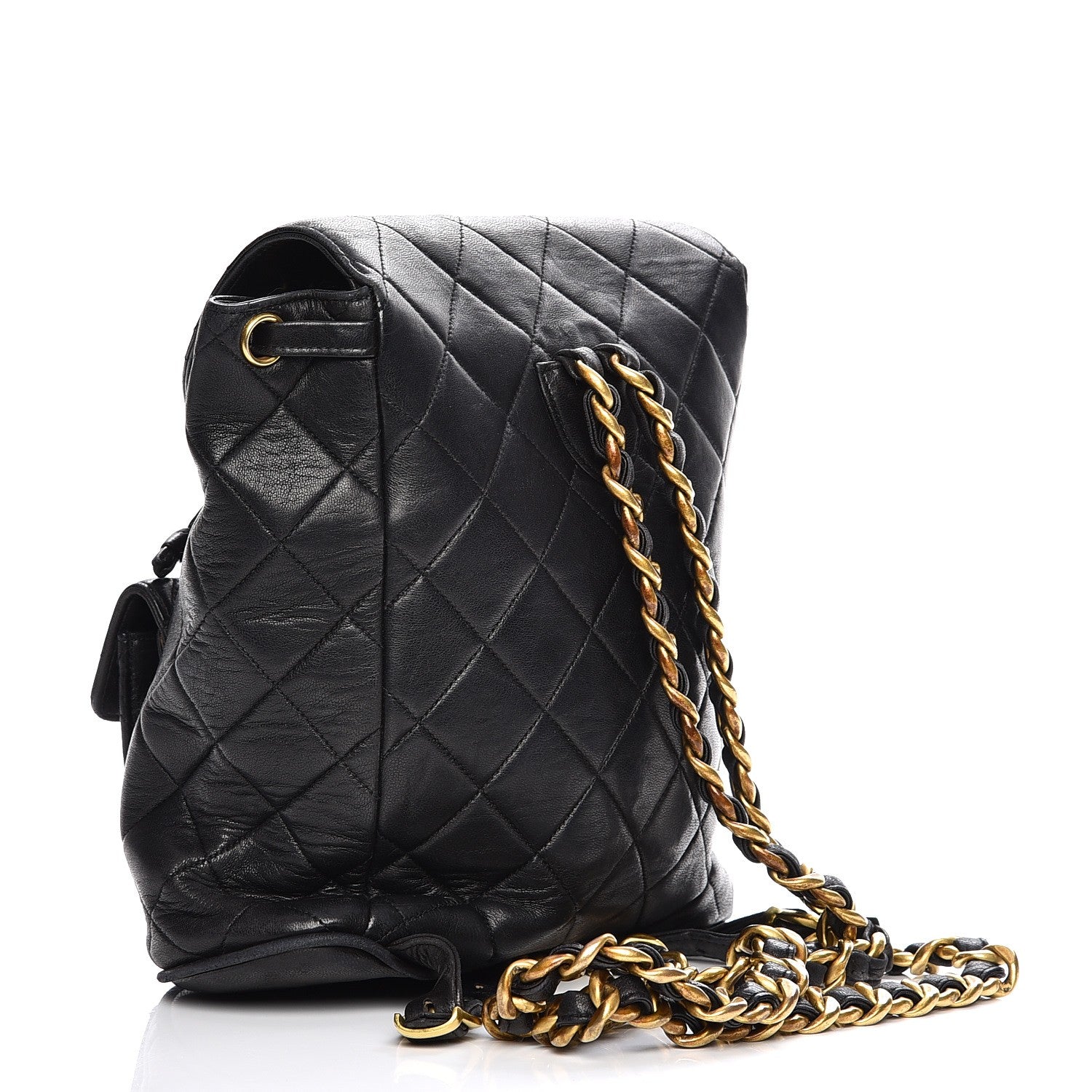 Chanel Lambskin Quilted Backpack Black 3 of 11